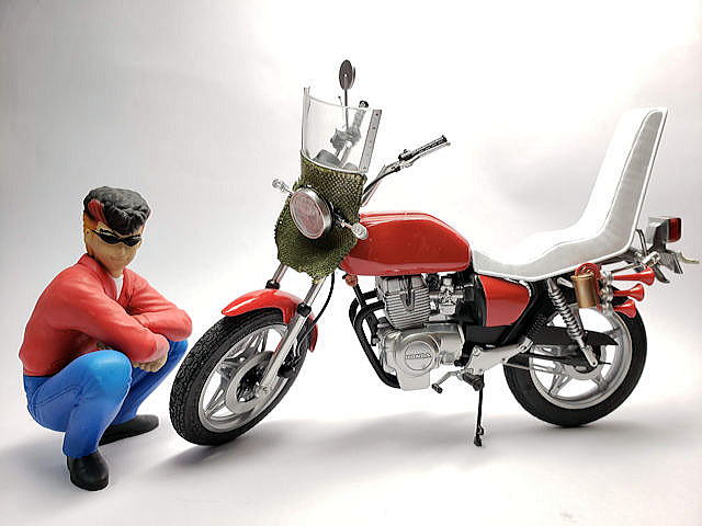 アオシマ １／１２ 湘南爆走族 石川晃 ＣＢ４００Ｔ改 人形付き